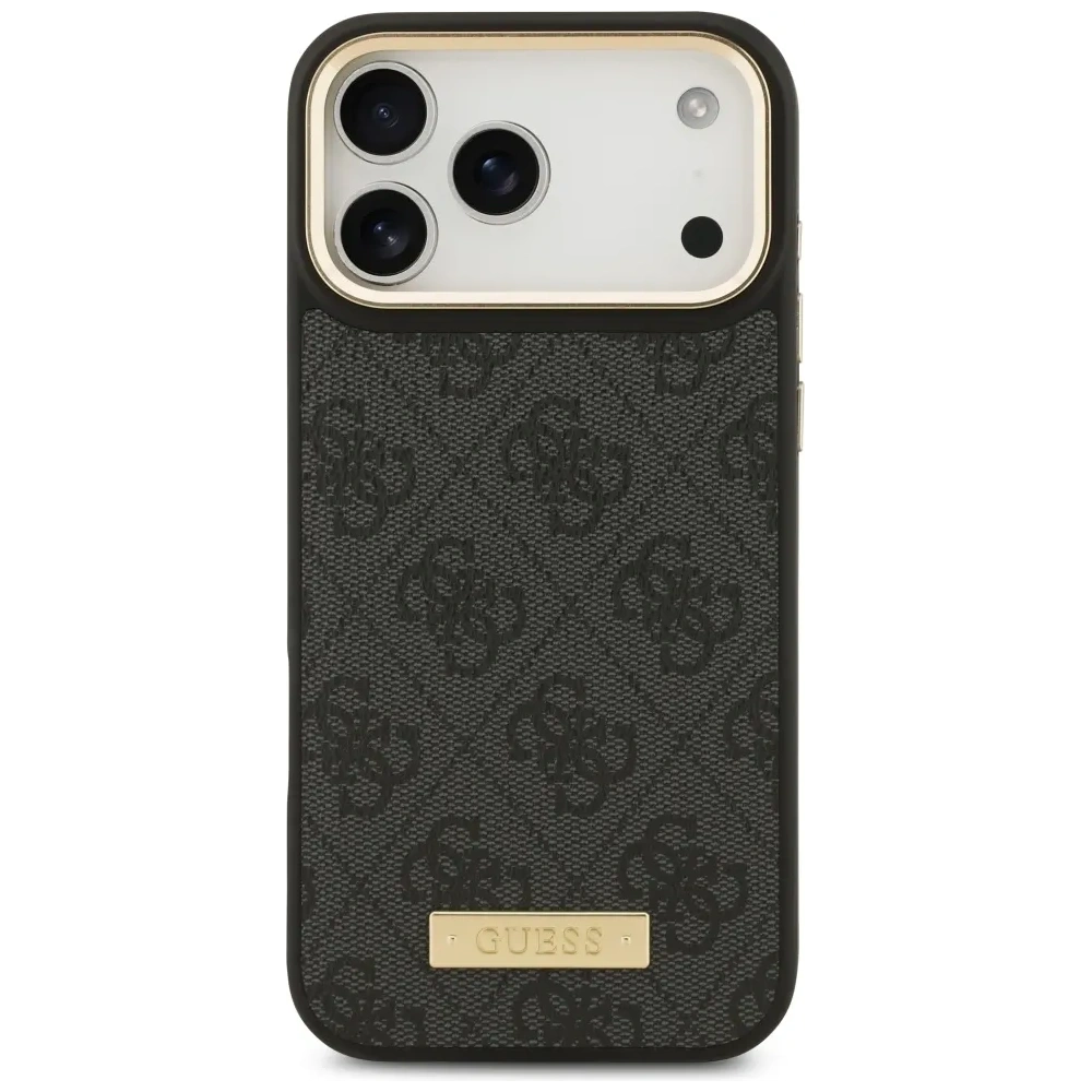 Etui Guess 4G Logo Plate MagSafe do Apple iPhone 17 Pro Max czarny