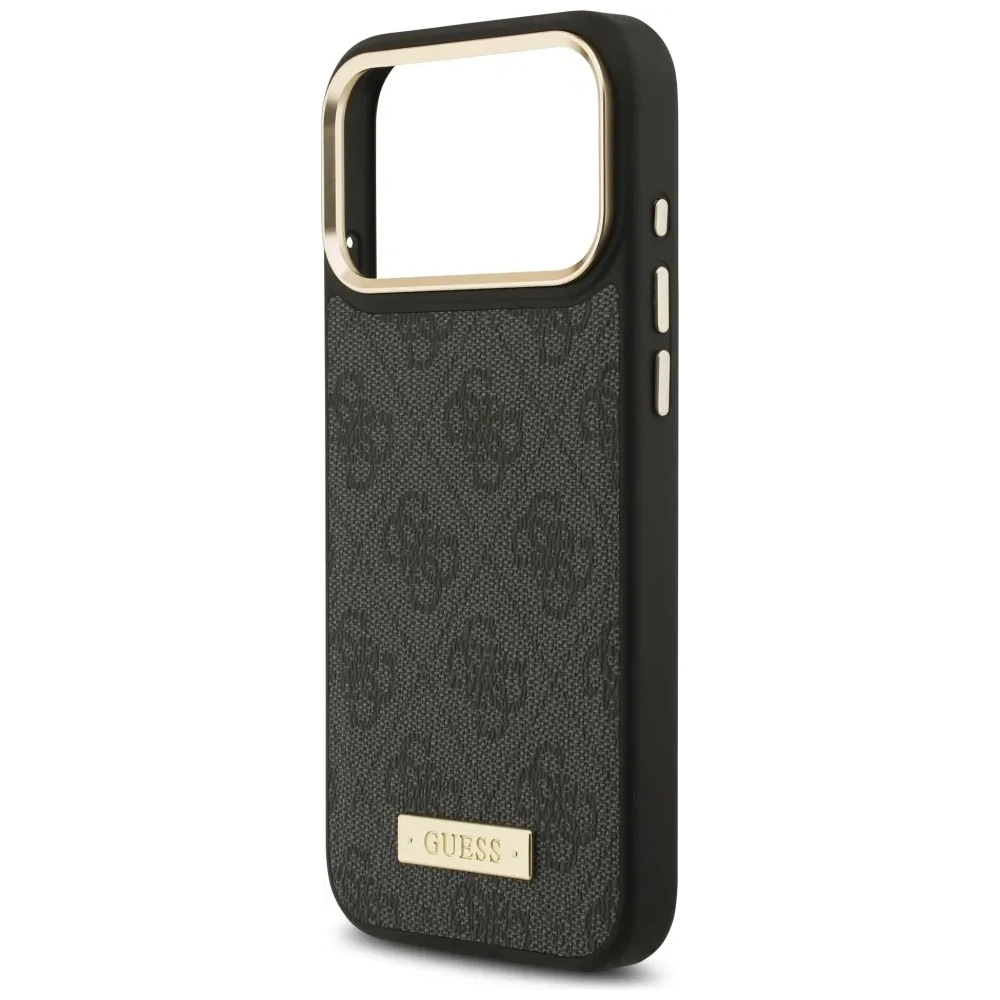 Etui Guess 4G Logo Plate MagSafe do Apple iPhone 17 Pro Max czarny