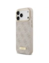 Etui Guess 4G Logo Plate MagSafe do Apple iPhone 17 Pro Max różowy