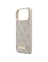 Etui Guess 4G Logo Plate MagSafe do Apple iPhone 17 Pro Max różowy