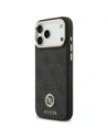 Etui Guess 4G Srtass Logo & Big Strap Metal Buttons MagSafe do Apple iPhone 17 Pro Max czarny