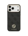 Etui Guess 4G Srtass Logo & Big Strap Metal Buttons MagSafe do Apple iPhone 17 Pro Max czarny