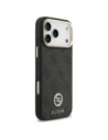 Etui Guess 4G Srtass Logo & Big Strap Metal Buttons MagSafe do Apple iPhone 17 Pro Max czarny