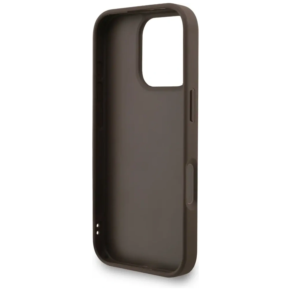 Etui Guess 4G Strap 4G Classic Logo do Apple iPhone 16 Pro brązowy