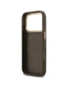 Etui Guess 4G Strass Logo & Big Strap Metal Buttons MagSafe do Apple iPhone 17 Pro brązowy