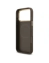 Etui Guess 4G Strass Logo & Big Strap Metal Buttons MagSafe do Apple iPhone 17 Pro Max brązowy