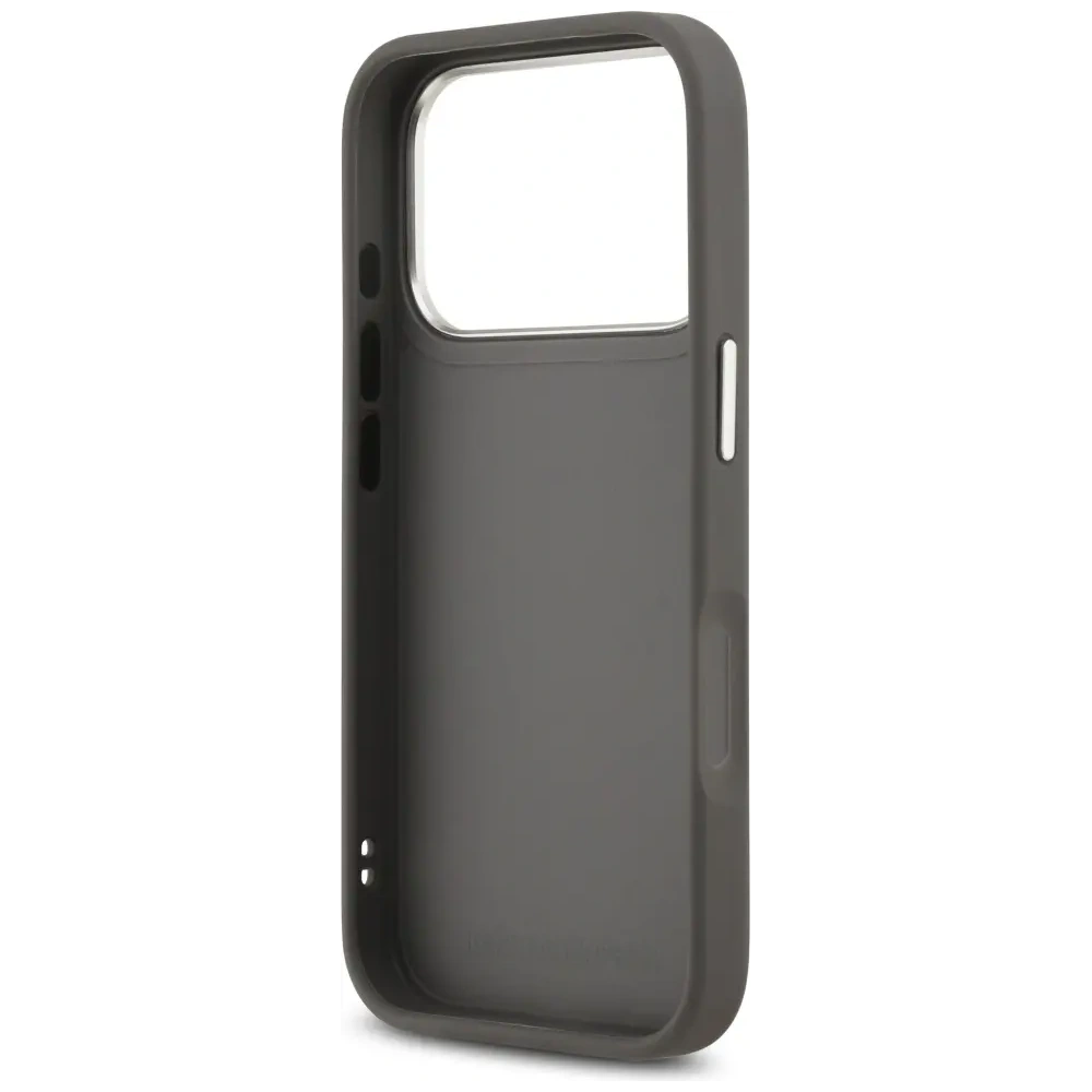 Etui Karl Lagerfeld FW Grained Karl & Choupette Heads Pins & Logo do Apple iPhone 17 Pro szary