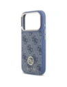 Etui Guess 4G Strass Logo & Big Strap Metal Buttons MagSafe do Apple iPhone 17 Pro niebieski