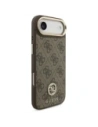 Etui Guess 4G Strass Logo & Big Strap Metal Buttons MagSafe do Apple iPhone Air brązowy