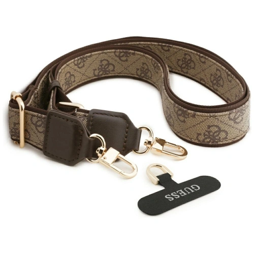 Etui Guess 4G Strass Logo & Big Strap Metal Buttons MagSafe do Apple iPhone Air brązowy