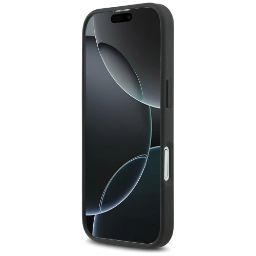 Etui Mercedes Leather Star Pattern Stripes MagSafe do Apple iPhone 17 czarny