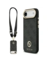 Etui Guess 4G Strass Logo & Big Strap Metal Buttons MagSafe do Apple iPhone Air czarny