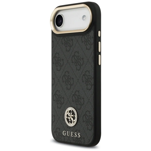 Etui Guess 4G Strass Logo & Big Strap Metal Buttons MagSafe do Apple iPhone Air czarny