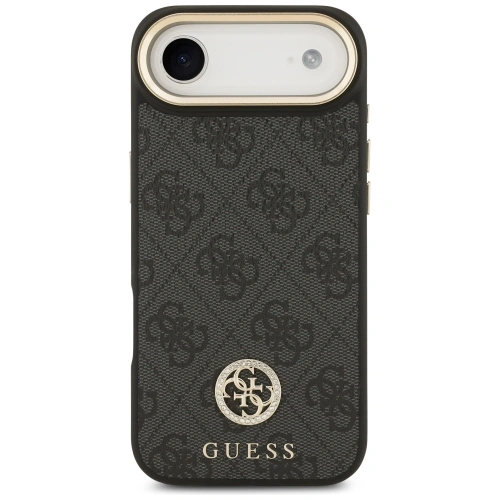 Etui Guess 4G Strass Logo & Big Strap Metal Buttons MagSafe do Apple iPhone Air czarny