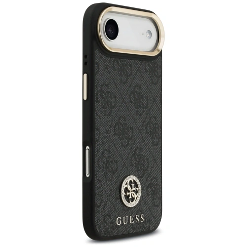 Etui Guess 4G Strass Logo & Big Strap Metal Buttons MagSafe do Apple iPhone Air czarny