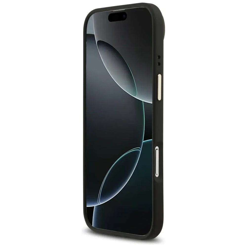 Etui Guess 4G Strass Logo & Big Strap Metal Buttons MagSafe do Apple iPhone Air czarny