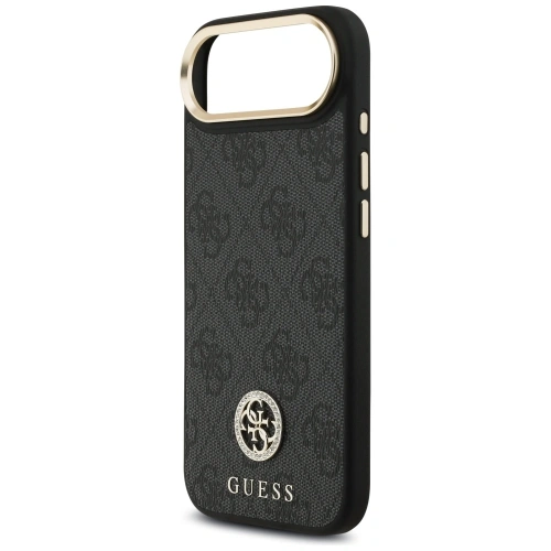 Etui Guess 4G Strass Logo & Big Strap Metal Buttons MagSafe do Apple iPhone Air czarny