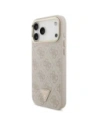Etui Guess 4G Triangle Logo & Big Strap Metal Buttons MagSafe do Apple iPhone 17 Pro Max różowy
