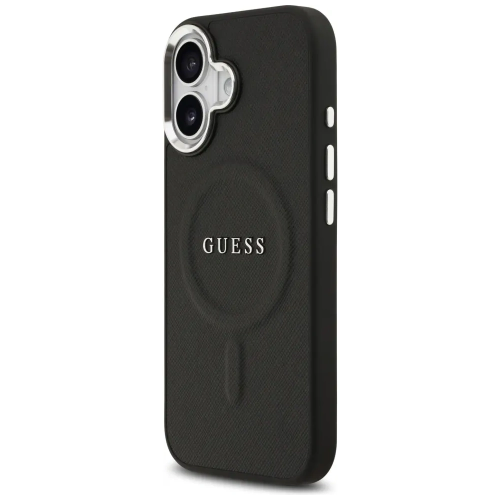 Etui Guess Classic Logo MagSafe do Apple iPhone 17 czarny