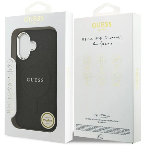 Etui Guess Classic Logo MagSafe do Apple iPhone 17 czarny
