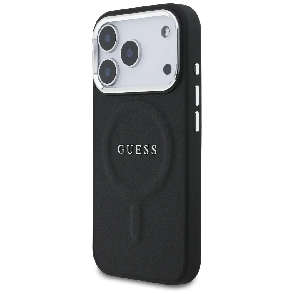 Etui Guess Classic Logo MagSafe do Apple iPhone 17 Pro czarny
