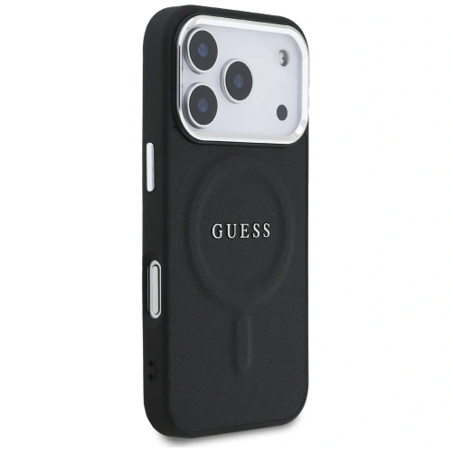 Etui Guess Classic Logo MagSafe do Apple iPhone 17 Pro czarny