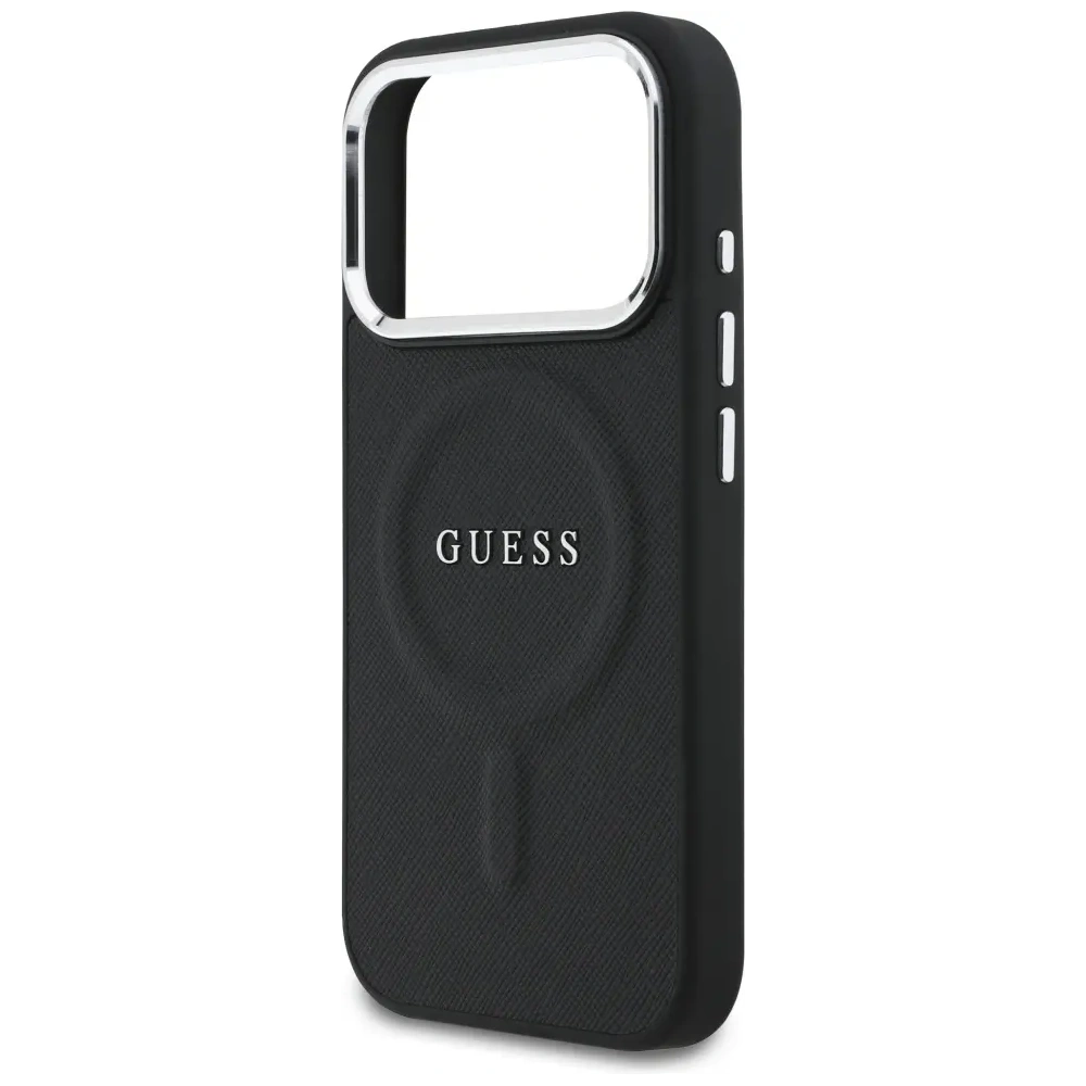 Etui Guess Classic Logo MagSafe do Apple iPhone 17 Pro czarny