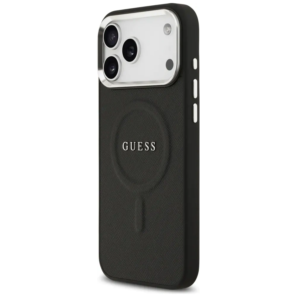 Etui Guess Classic Logo MagSafe do Apple iPhone 17 Pro Max czarny