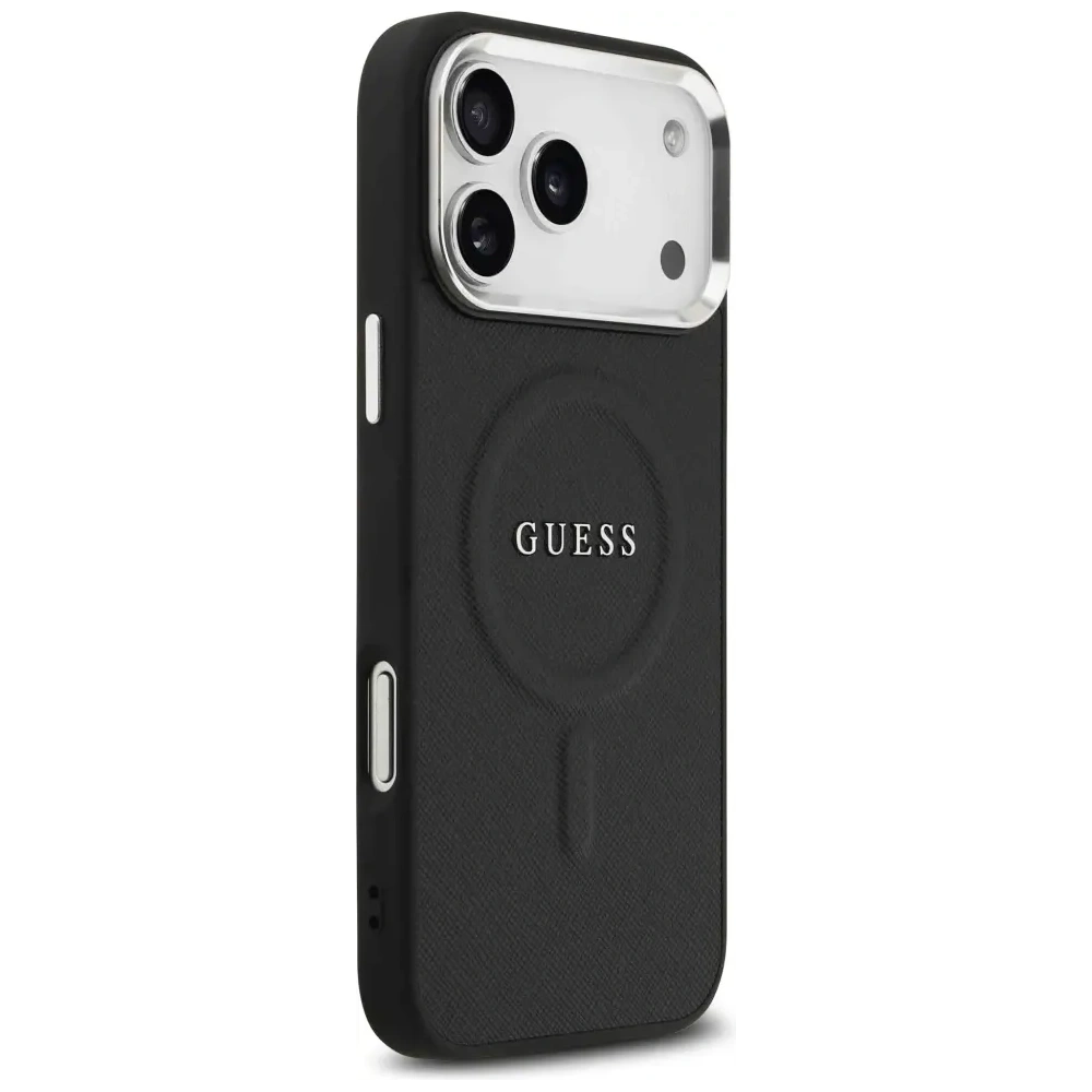 Etui Guess Classic Logo MagSafe do Apple iPhone 17 Pro Max czarny