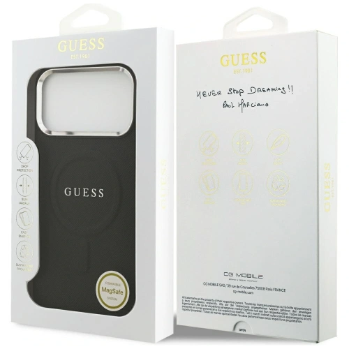 Etui Guess Classic Logo MagSafe do Apple iPhone 17 Pro Max czarny