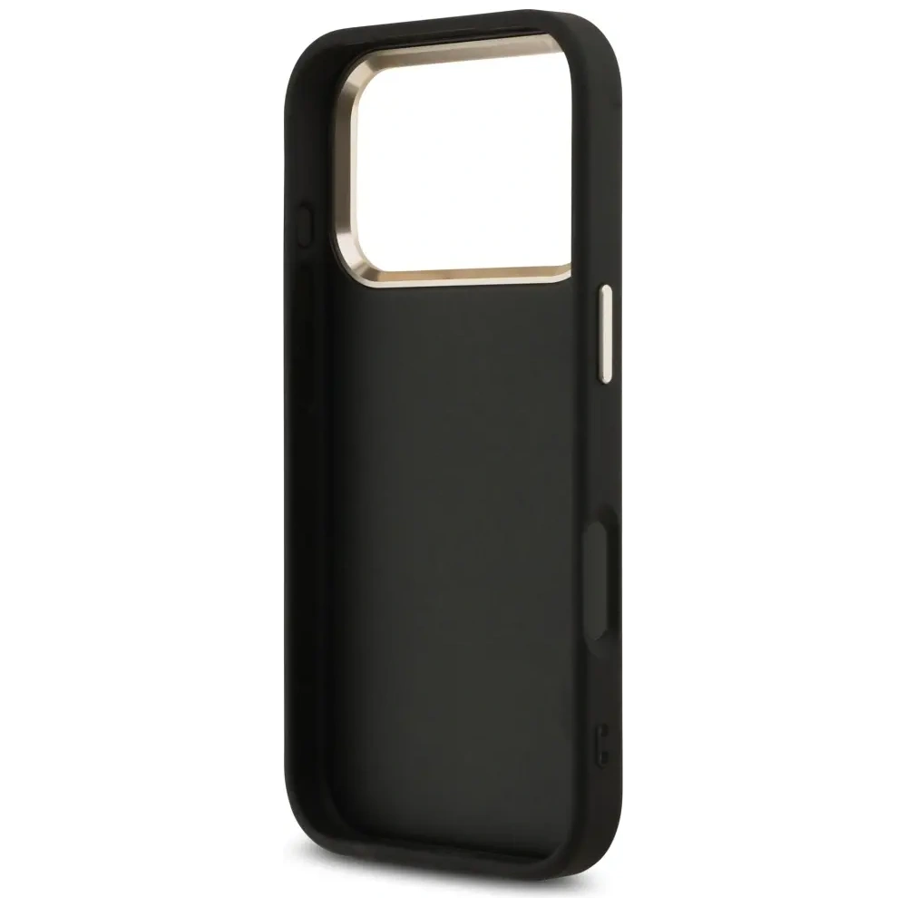 Etui Guess Fixed Glitter Big 4G Metal Frame do Apple iPhone 17 Pro czarny