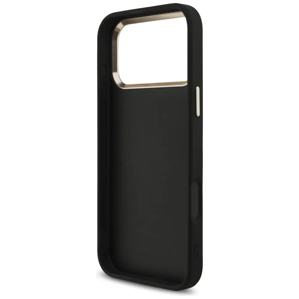 Etui Guess Fixed Glitter Big 4G Metal Frame do Apple iPhone 17 Pro Max czarny