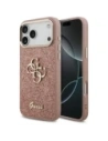 Etui Guess Fixed Glitter Big 4G Metal Frame do Apple iPhone 17 Pro Max różowy