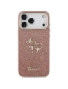 Etui Guess Fixed Glitter Big 4G Metal Frame do Apple iPhone 17 Pro Max różowy