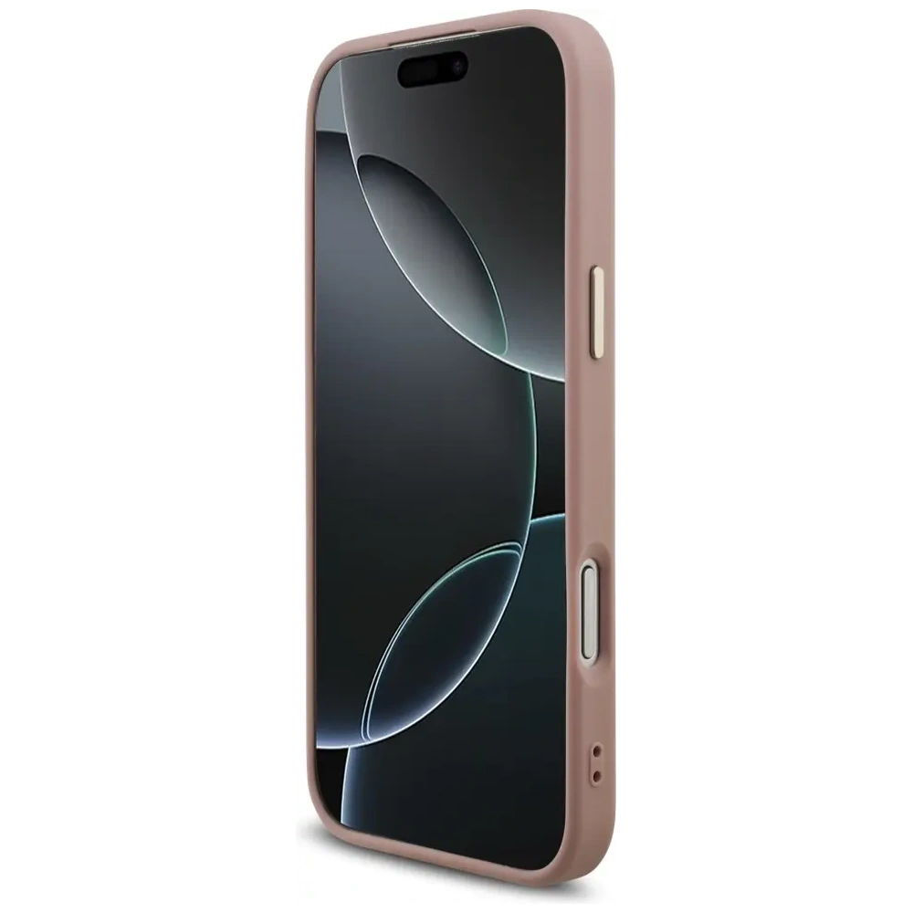 Etui Guess Fixed Glitter Big 4G Metal Frame do Apple iPhone 17 Pro Max różowy