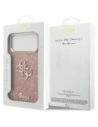 Etui Guess Fixed Glitter Big 4G Metal Frame do Apple iPhone 17 Pro Max różowy