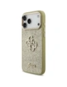 Etui Guess Fixed Glitter Big 4G Metal Frame do Apple iPhone 17 Pro Max złoty