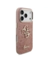 Etui Guess Fixed Glitter Big 4G Metal Frame do Apple iPhone 17 Pro różowy