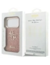 Etui Guess Fixed Glitter Big 4G Metal Frame do Apple iPhone 17 Pro różowy