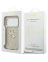Etui Guess Fixed Glitter Big 4G Metal Frame do Apple iPhone 17 Pro złoty