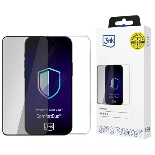 Zestaw 3MK ComfortDuo Privacy Clear do Samsung Galaxy S25 Edge