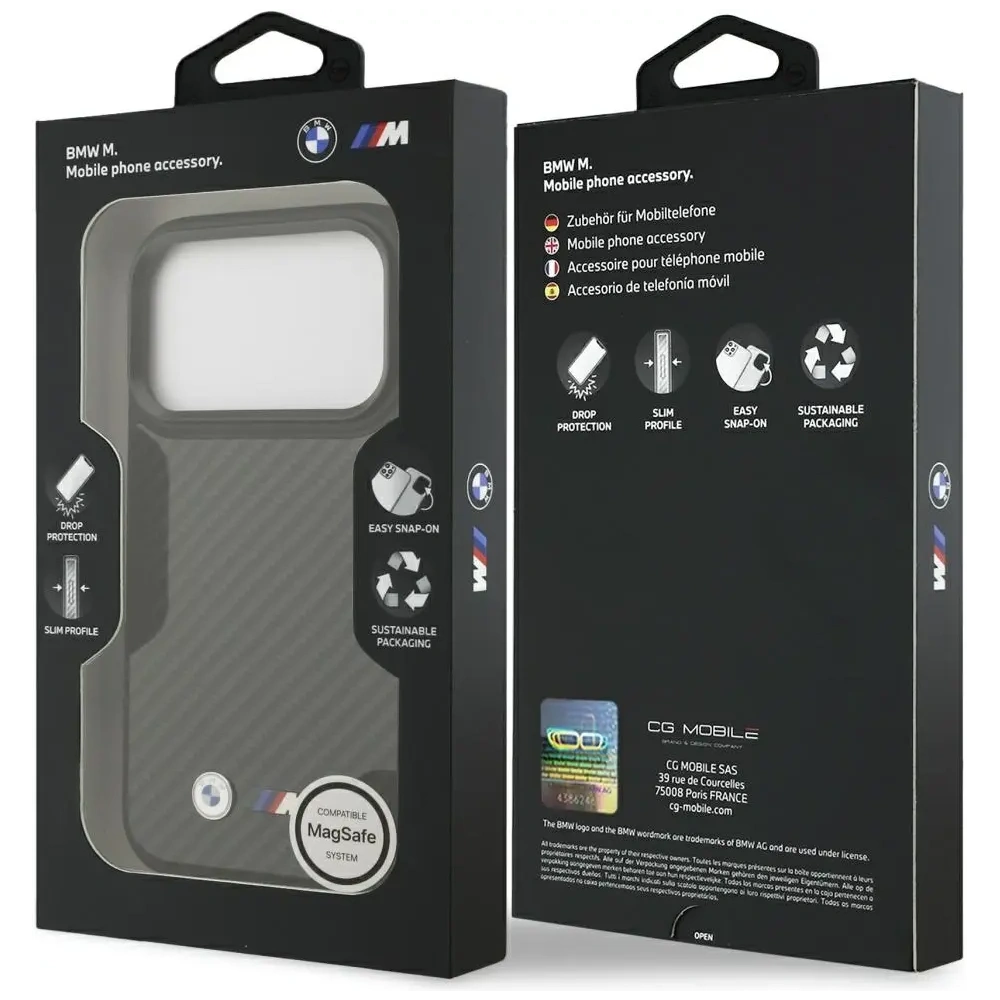 Etui BMW M Kevlar Matt MagSafe do Apple iPhone 17 Pro czarny