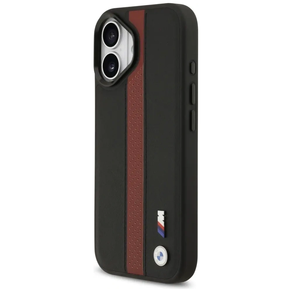 Etui BMW M Perforated Stripe Logo MagSafe do Apple iPhone 17 czerwony