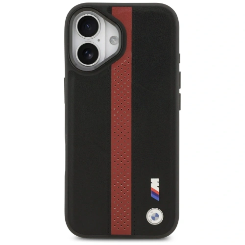 Etui BMW M Perforated Stripe Logo MagSafe do Apple iPhone 17 czerwony