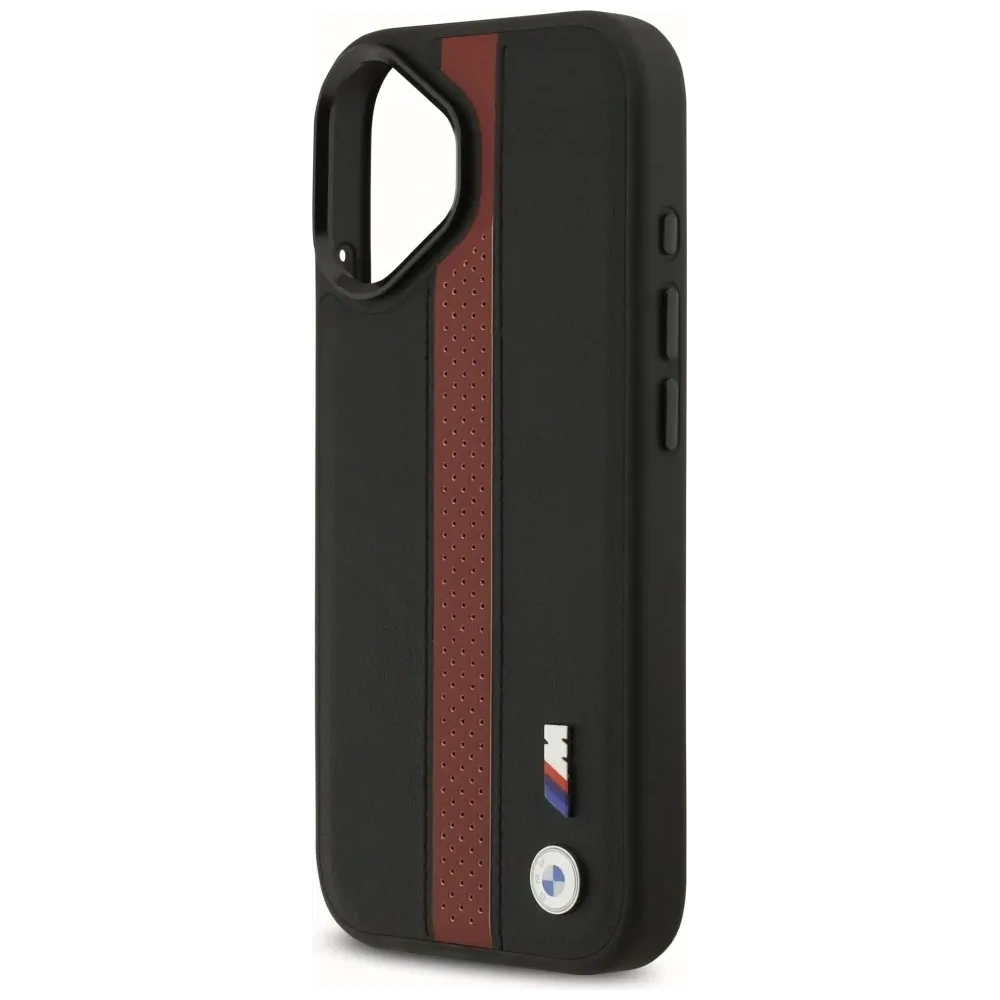 Etui BMW M Perforated Stripe Logo MagSafe do Apple iPhone 17 czerwony