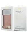 Etui Guess Glitter Triangle Logo MagSafe do Apple iPhone 17 Pro Max różowy