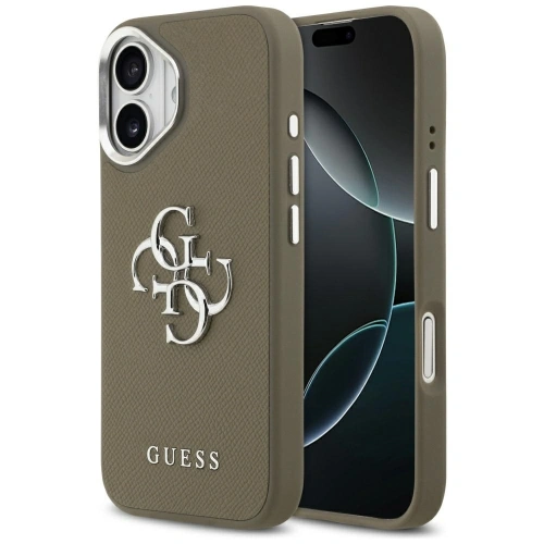 Etui Guess Grained Big 4G Classic Logo do Apple iPhone 17 brązowy