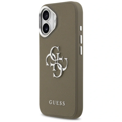 Etui Guess Grained Big 4G Classic Logo do Apple iPhone 17 brązowy
