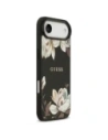Etui Guess Grained Flowers Classic Logo MagSafe do Apple iPhone Air czarny