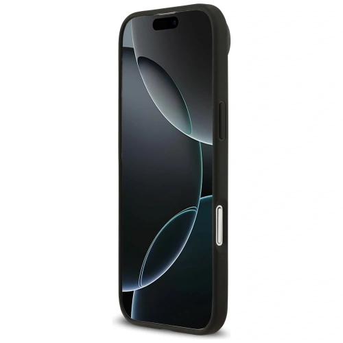 Etui Guess Grained Flowers Classic Logo MagSafe do Apple iPhone Air czarny